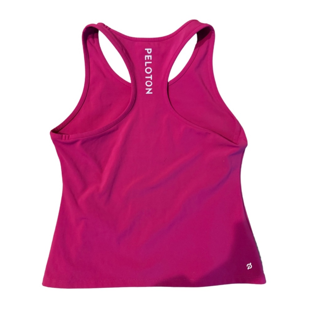 Peleton Pink Cadent Cropped Racerback Tank Medium Cycling Workout Exercise - Picture 3 of 8